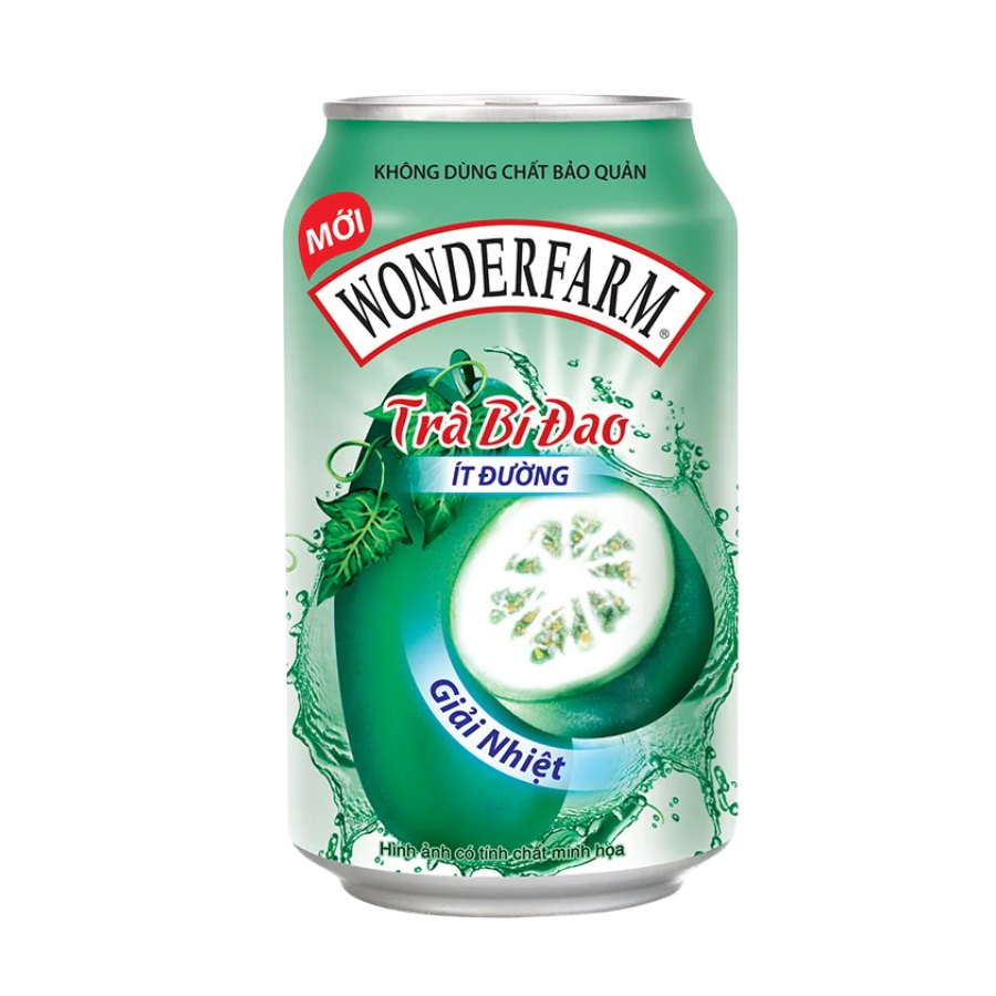 Nước trà bí đao Wonderfarm ít đường 310ml 2